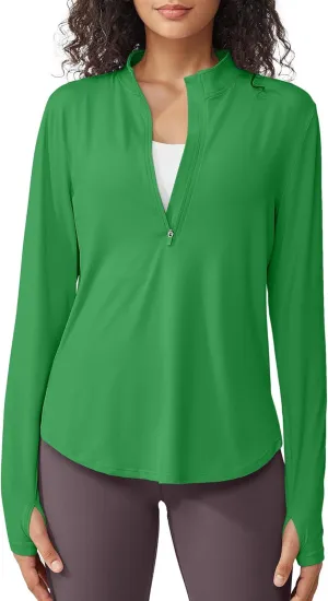 G4Free Womens UPF 50  Sun Shirts Lightweight Quick Dry Long Sleeve Workout Tops Lightweight Running Pullover