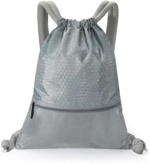 GAENMESH Drawstring Backpack Bag for Sports Lightweight Foldable Gym Bag with Sturdy Draw Cord Shoulder Strap Hiking Travel Camping