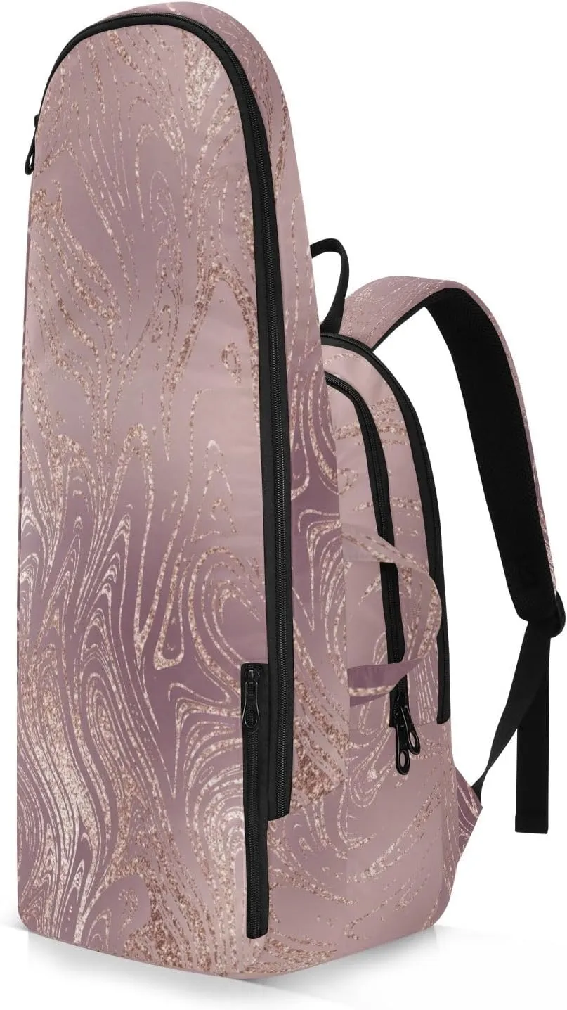 GAIGEO Pink Green Gradient Pickleball Bag, Large Space Pickleball Bags for Women, Durable Polyester, Printing Design