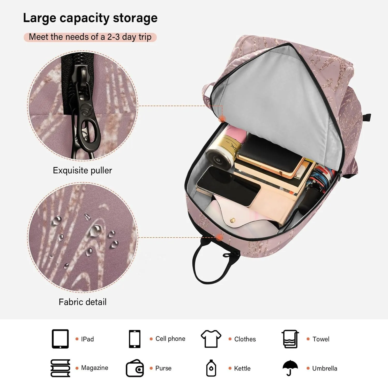GAIGEO Pink Green Gradient Pickleball Bag, Large Space Pickleball Bags for Women, Durable Polyester, Printing Design
