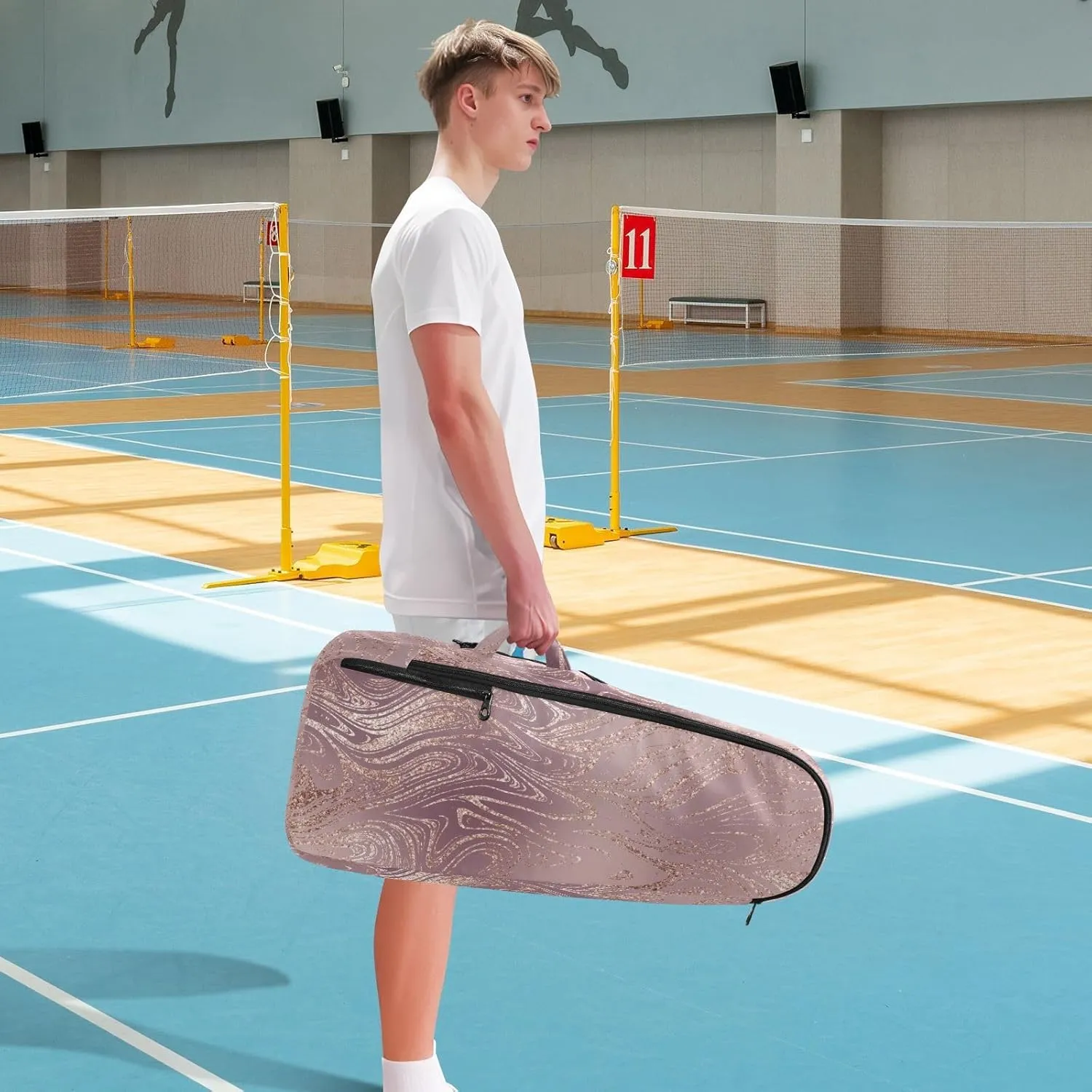 GAIGEO Pink Green Gradient Pickleball Bag, Large Space Pickleball Bags for Women, Durable Polyester, Printing Design