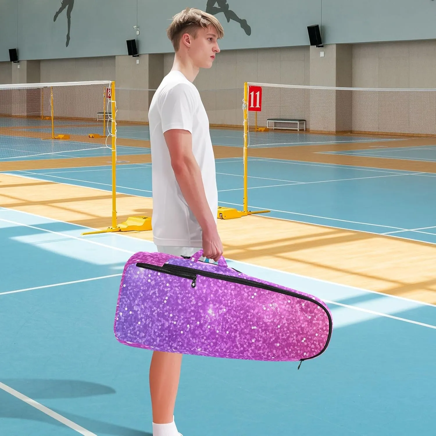 GAIGEO Racket Bag, Multiple Storage Compartments, Foldable Racket Pocket