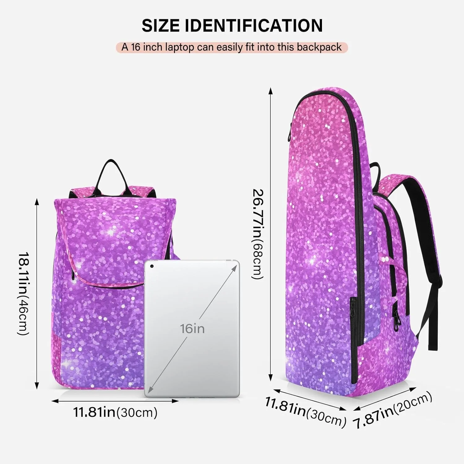 GAIGEO Racket Bag, Multiple Storage Compartments, Foldable Racket Pocket