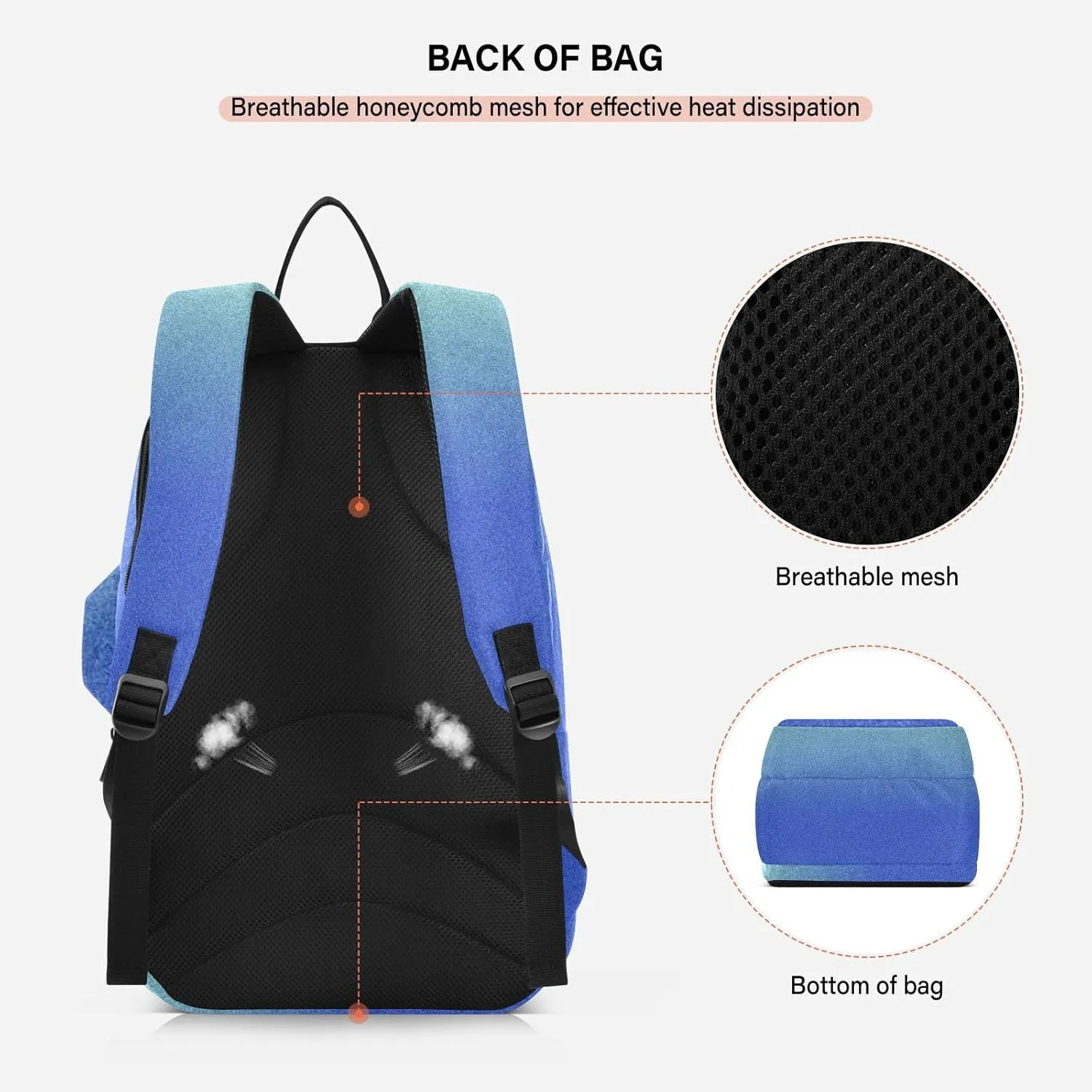 GAIGEO Teal Turquoise Glitter Sparkle Racket Bag, Multilayer Design Pickle Ball Bag, Sports and Daily Use