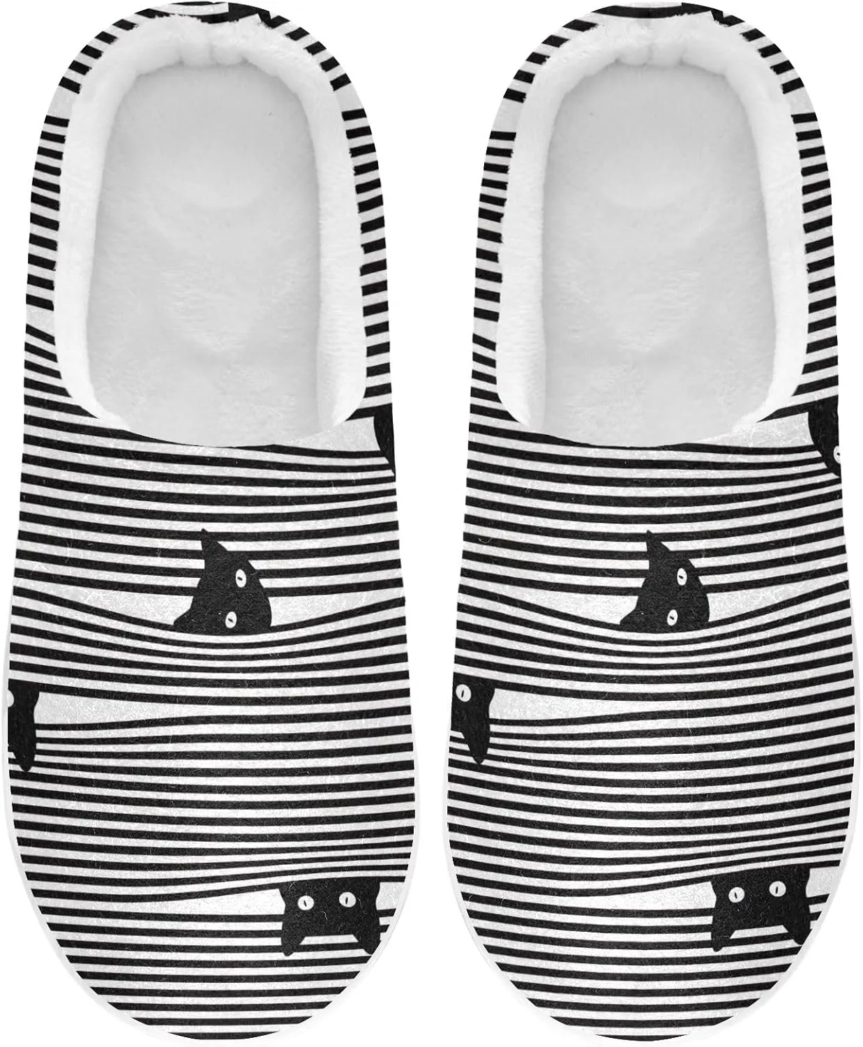 GAIGEO Womens House Slippers Cute Sleeping Pandas, Mens Memory Foam Slippers for Indoor Bedroom, Warm Winter House Shoes