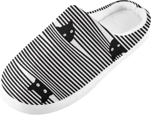 GAIGEO Womens House Slippers Cute Sleeping Pandas, Mens Memory Foam Slippers for Indoor Bedroom, Warm Winter House Shoes