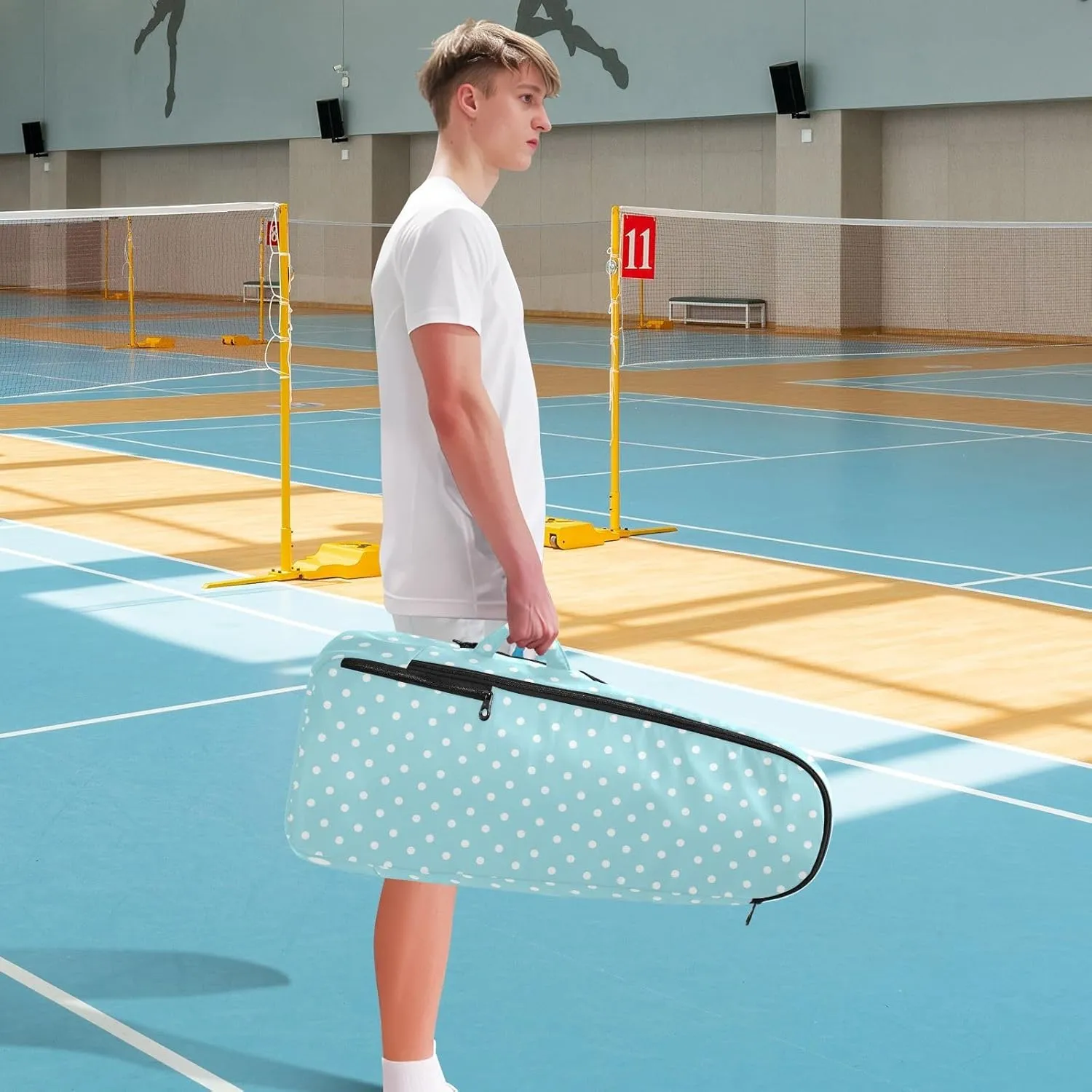 GAIGEO Yellow Amethyst Gradient Ombre Racket Bag, Multilayer Design Tennis Ball Bag, Sports and Daily Use