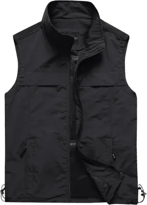 Gihuo Men's Lightweight Quick Dry Outdoor Multi Pockets Fishing Vest