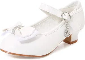 Girls Dress Shoes Prom Wedding Party Low Heel Glitter Prom Shoes Toddler Kids
