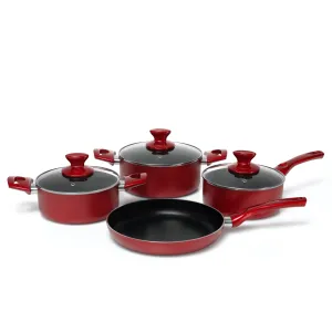 Global 7 Piece Red Non-Stick Set