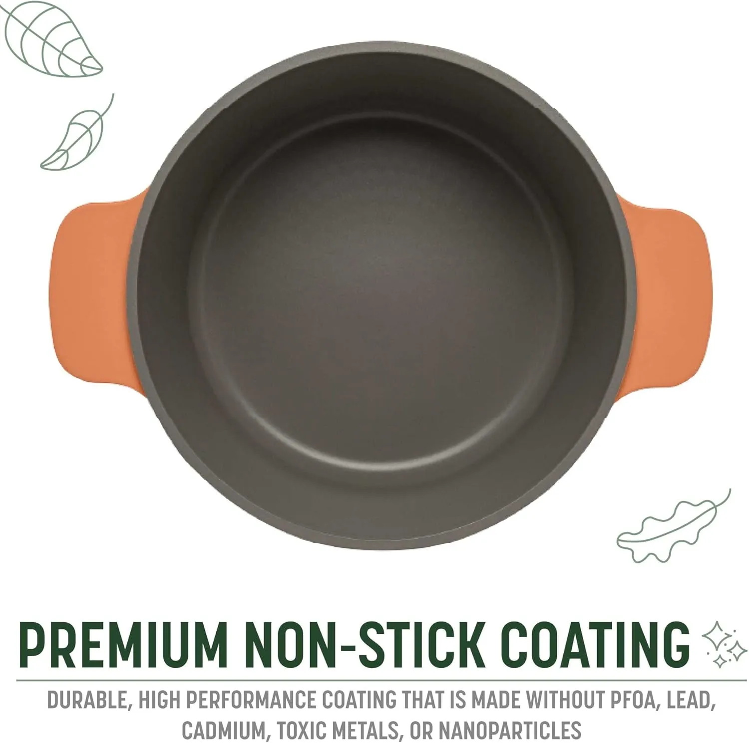 Goodful All-In-One Pot, Multilayer Nonstick, High Performance Cast Dutch Oven With Matching Lid, Roasting Rack And Turner, Made Without PFOA, Dishwasher Safe Cookware, 4.7-Quart, Terracotta