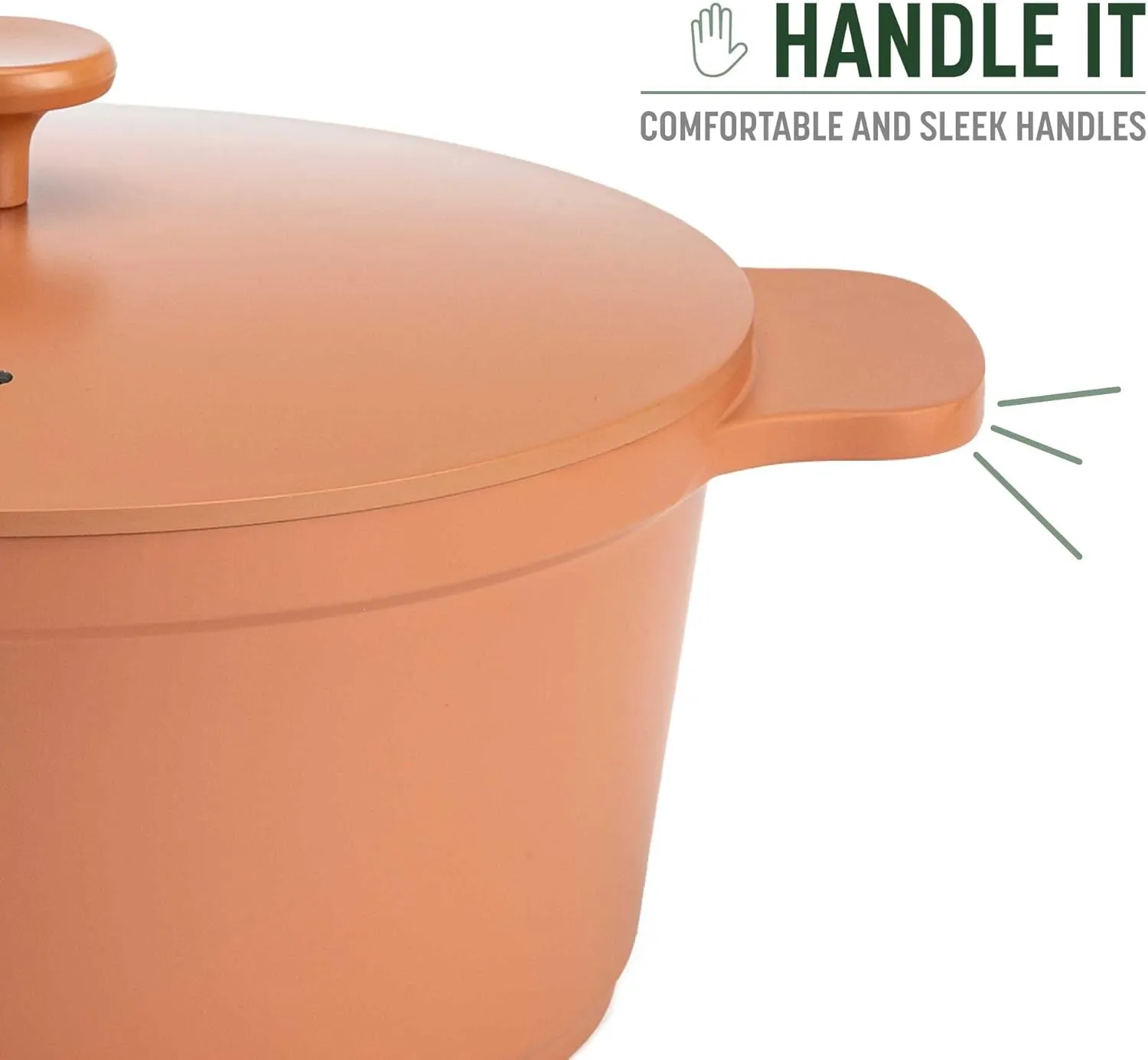 Goodful All-In-One Pot, Multilayer Nonstick, High Performance Cast Dutch Oven With Matching Lid, Roasting Rack And Turner, Made Without PFOA, Dishwasher Safe Cookware, 4.7-Quart, Terracotta