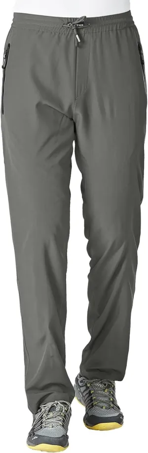 Gopune Men's Lightweight Hiking Running Sweatpants Quick Dry Outdoor Athletic Casual Pants with Zipper Pockets