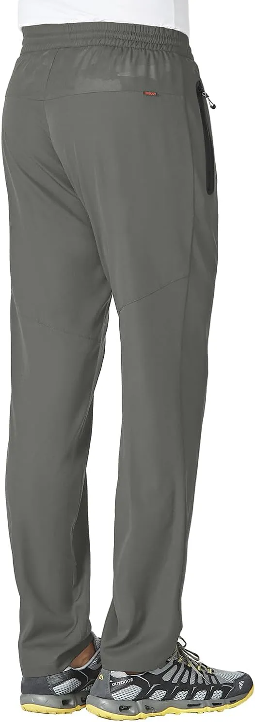 Gopune Men's Lightweight Hiking Running Sweatpants Quick Dry Outdoor Athletic Casual Pants with Zipper Pockets
