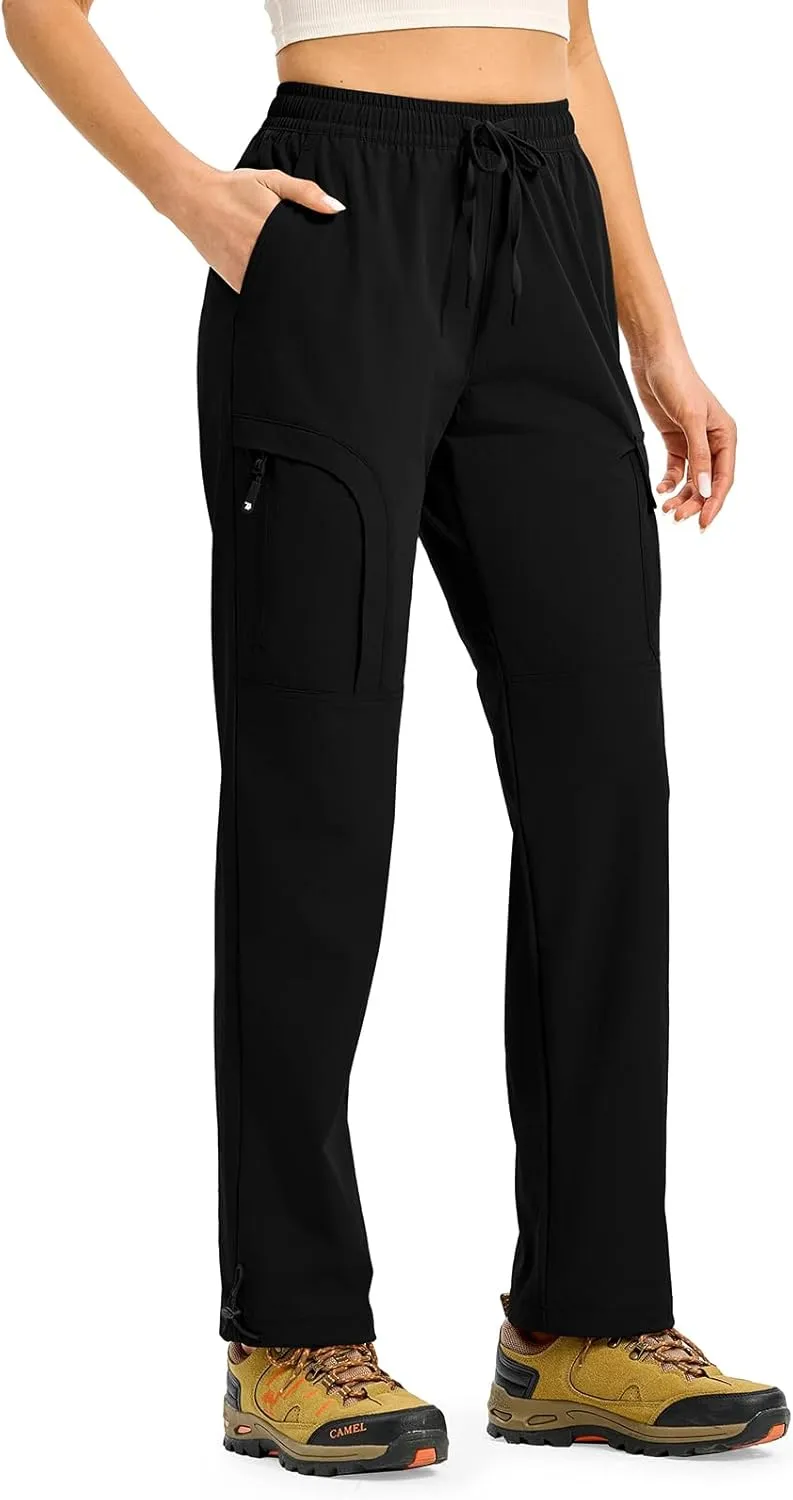 Gopune Women's Hiking Cargo Pants Lightweight Quick Dry Water Resistant Camping Work Travel Pants