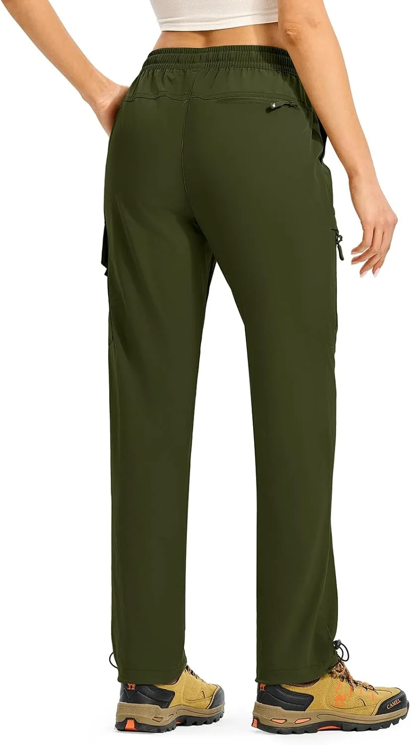Gopune Women's Hiking Cargo Pants Lightweight Quick Dry Water Resistant Camping Work Travel Pants