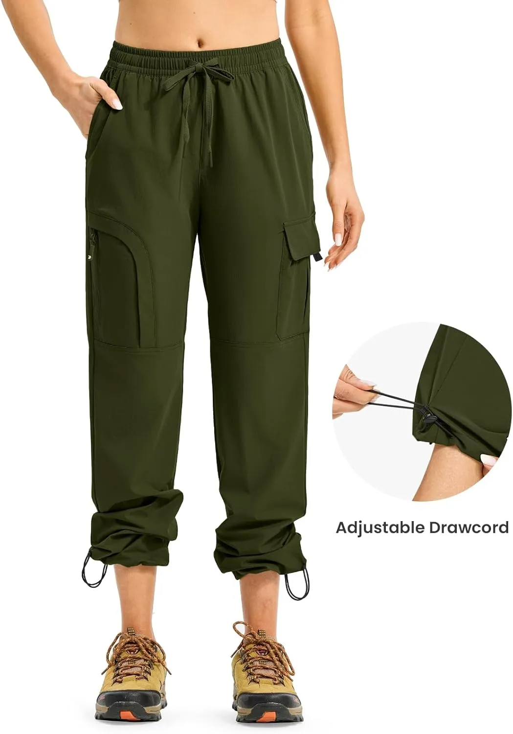 Gopune Women's Hiking Cargo Pants Lightweight Quick Dry Water Resistant Camping Work Travel Pants