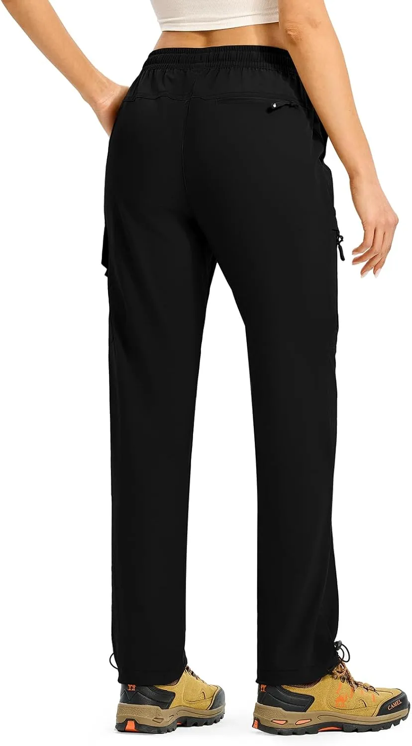 Gopune Women's Hiking Cargo Pants Lightweight Quick Dry Water Resistant Camping Work Travel Pants