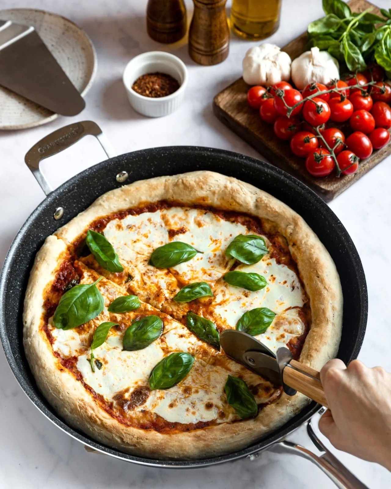 Granitestone Nonstick 14 inch Nonstick Frying Pan, Family Sized Open Skillet