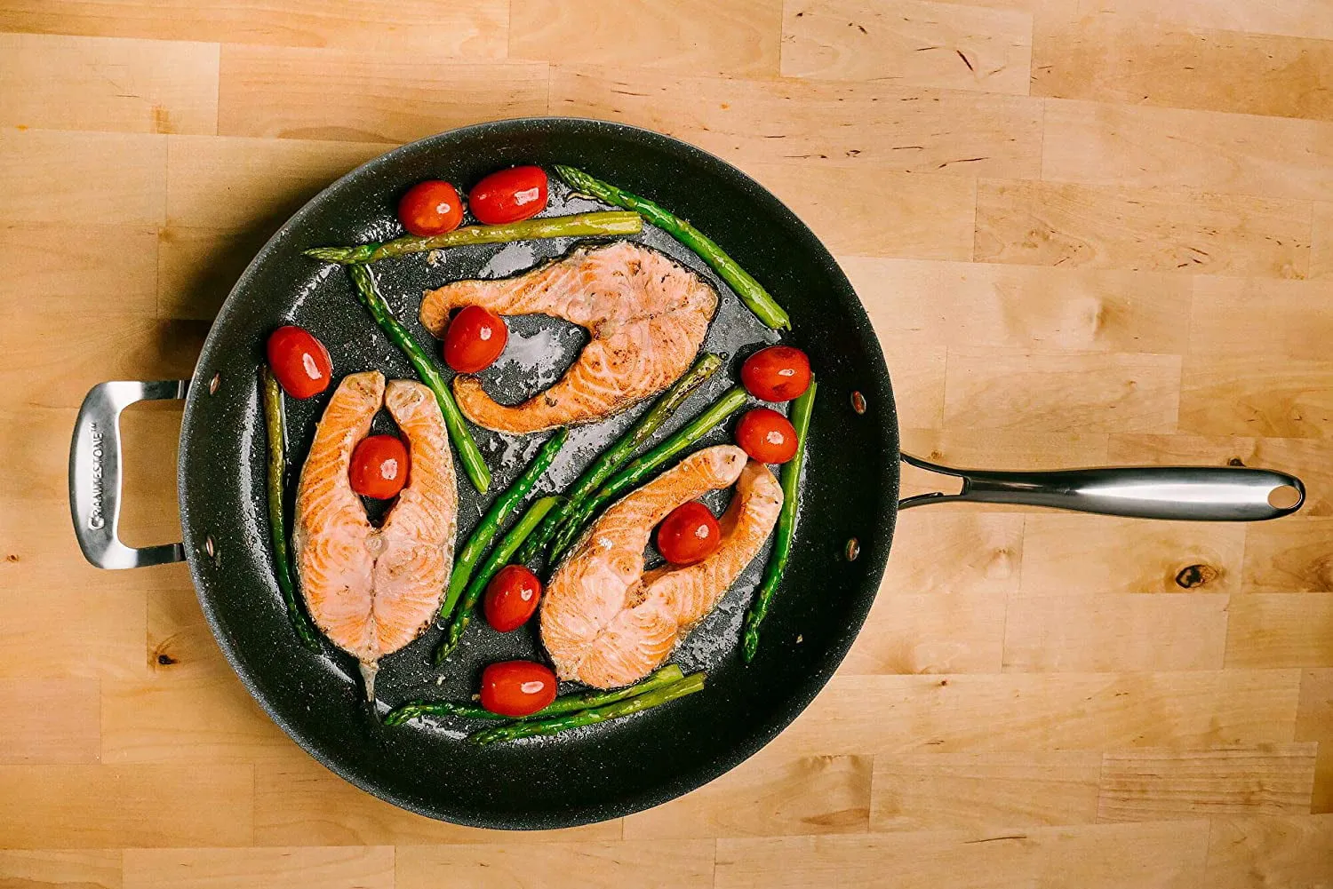 Granitestone Nonstick 14 inch Nonstick Frying Pan, Family Sized Open Skillet