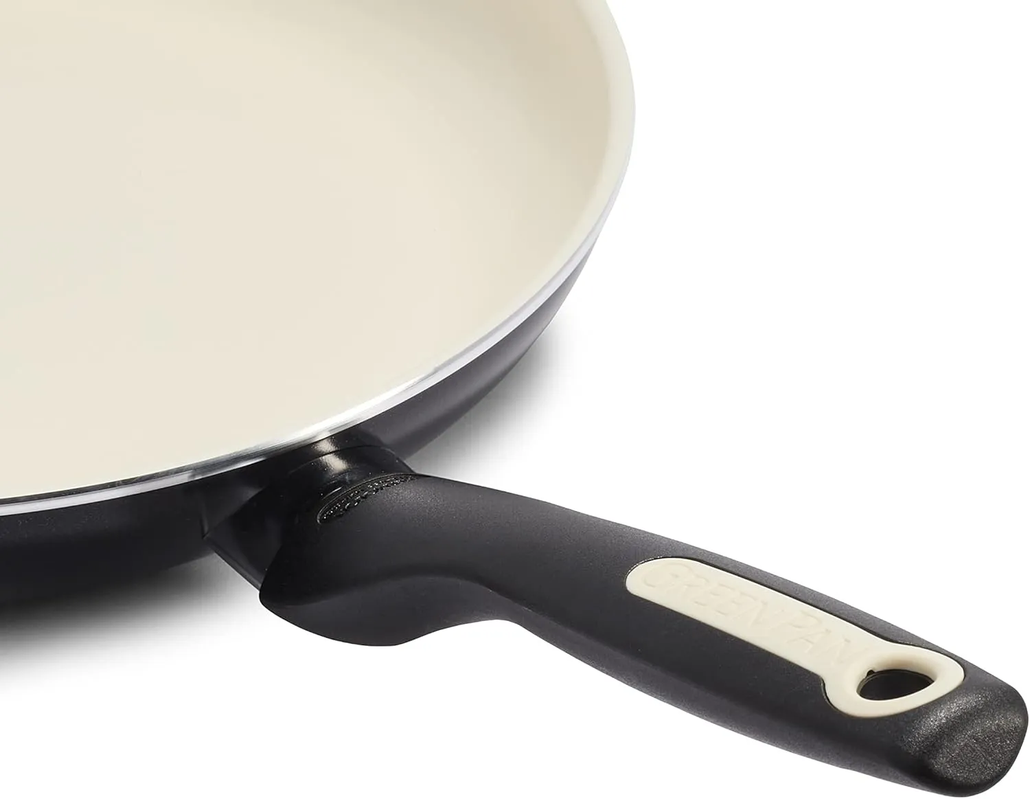 GreenPan Rio Healthy Ceramic Nonstick 20cm and 26cm Frying Pan Skillet Set, PFAS-Free, Dishwasher Safe, Black