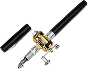 GRFIT Fishing Rod Mini Telescopic Fishing Rod Pocket Portable Folding Fishing Rod with Reel Wheel Portable Fishing Rod