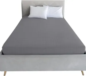 Grounding Fitted Sheet Kit, Grounding Sheets with Deep Pocket, Organic Cotton&Silver Fiber, Conductivity Bed Cover for Sleeping, Earth Connected Bedding (Twin)