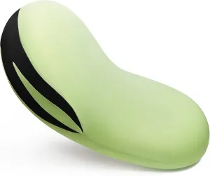 H HOKIZU Cooling Memory Foam Pillow, Cute Pillow Fava Bean Appearance, Soft, Silky, Cool Touch Pillowcase, Cervical Pillow for Neck and Shoulder Pain Relief, Green