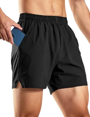Haimont 5 Inch Mens Dry Fit Running Athletic Shorts with Pockets, Water Resistant Lightweight Quick Dry Gym Workout Shorts