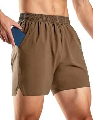 Haimont 5 Inch Mens Dry Fit Running Athletic Shorts with Pockets, Water Resistant Lightweight Quick Dry Gym Workout Shorts