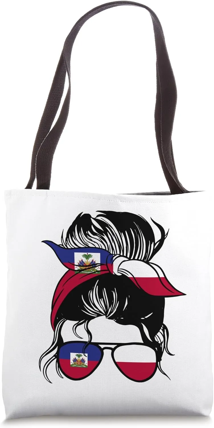 Half Haitian half Polish Mix Haiti and Poland Roots Tote Bag
