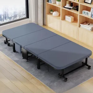 HAOWINS-PAN Four-fold Folding Bed Folding Chair Sofa Bed Sheets Human Folding Bed Folding Bed Office Camp Bed Single Bed