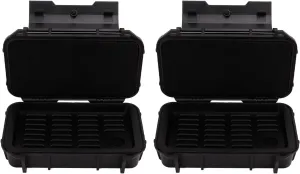 Hapivida Waterproof Dry Box Protective Case, 2Pcs Outdoor Waterproof Shockproof Boxs ABS Plastic Storage Tool Box for Camping, Fishing, Hiking, Water Sports