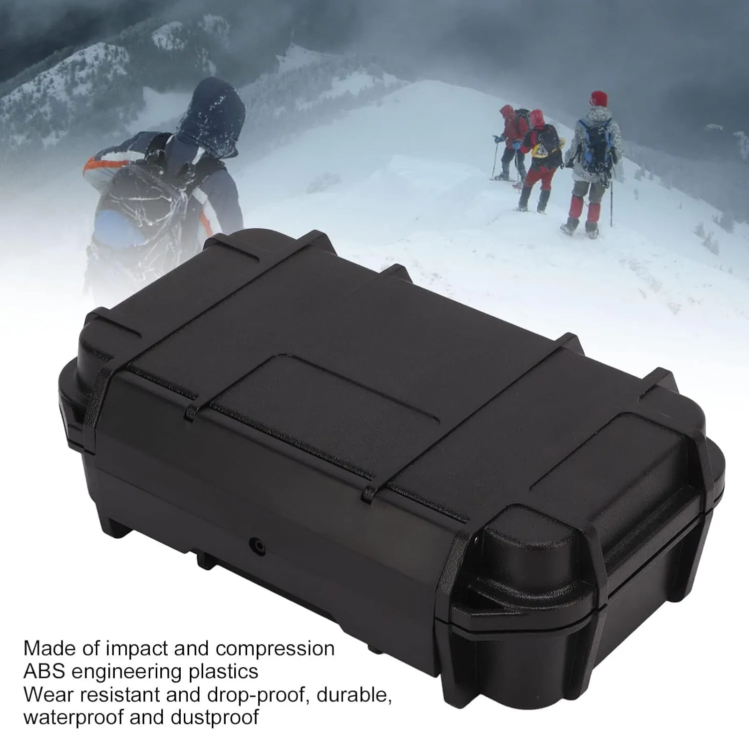 Hapivida Waterproof Dry Box Protective Case, 2Pcs Outdoor Waterproof Shockproof Boxs ABS Plastic Storage Tool Box for Camping, Fishing, Hiking, Water Sports