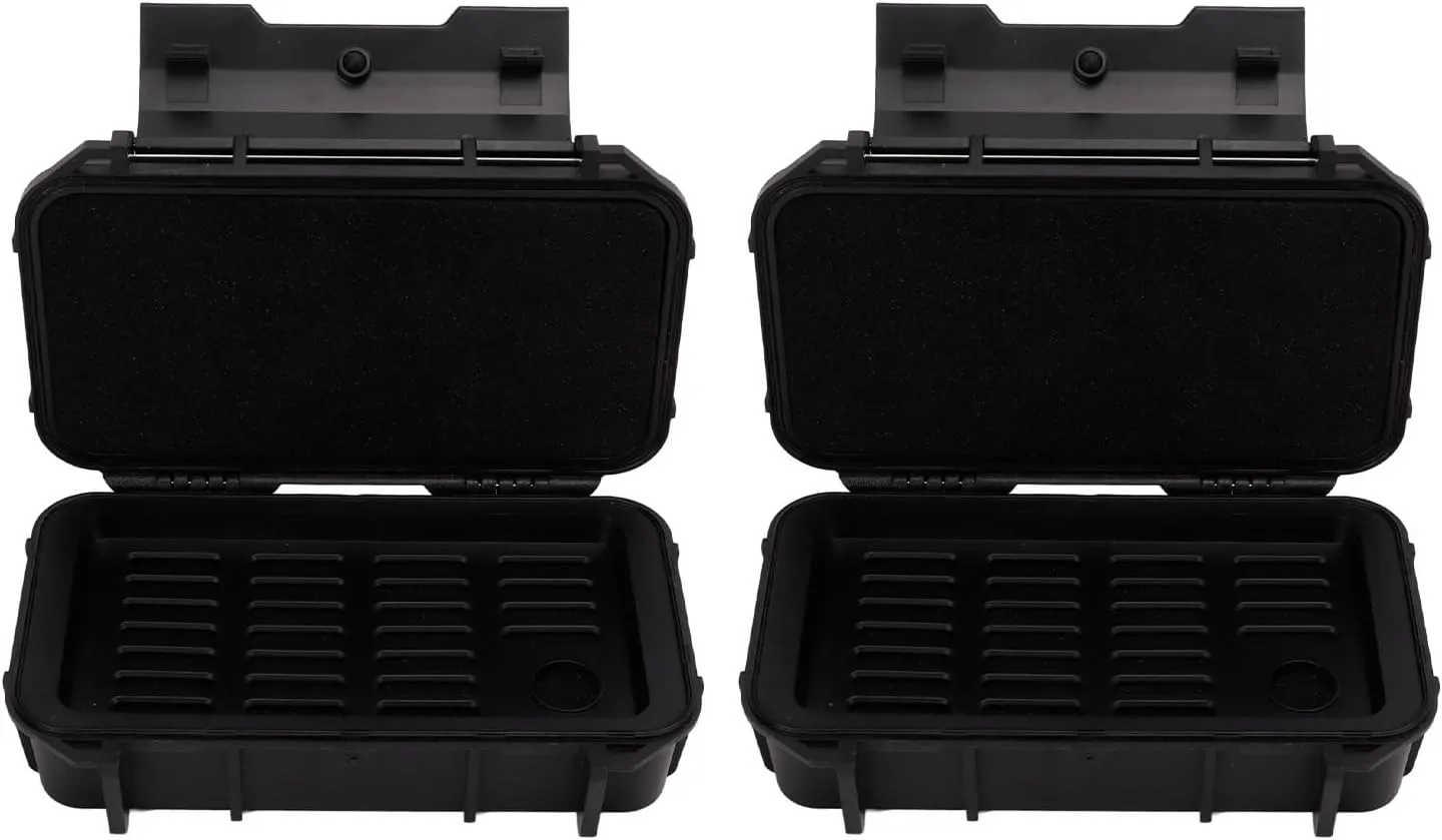 Hapivida Waterproof Dry Box Protective Case, 2Pcs Outdoor Waterproof Shockproof Boxs ABS Plastic Storage Tool Box for Camping, Fishing, Hiking, Water Sports