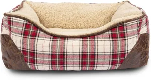 Harry Barker Red & Cream Plaid Bed Small