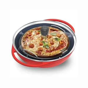Hawkins Diecast Nonstick Pizza Maker And Cake Baker With Glass Lid - 1 Pc (30 cm)