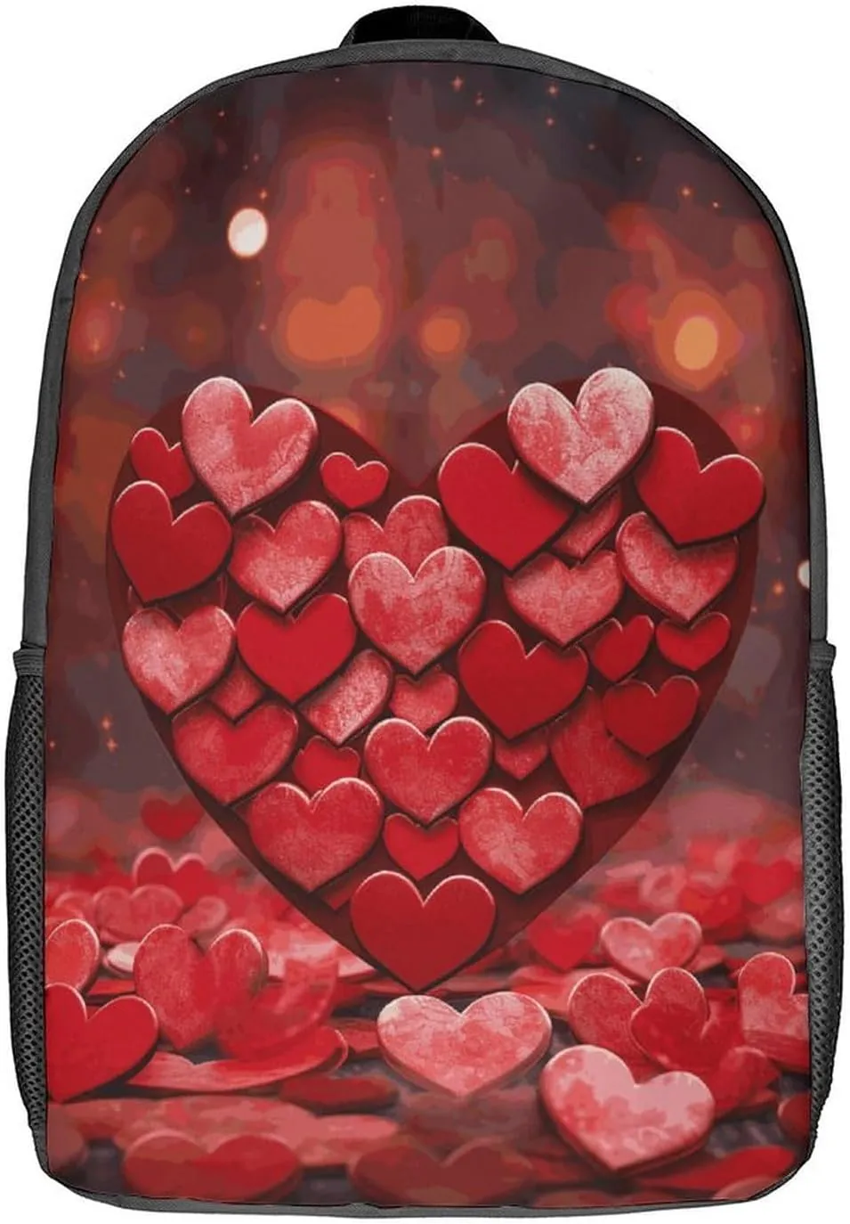 Hearts Love Backpack, Laptop Backpack for Men, 17 Inch Travel Hiking Daypack, Casual Backpack
