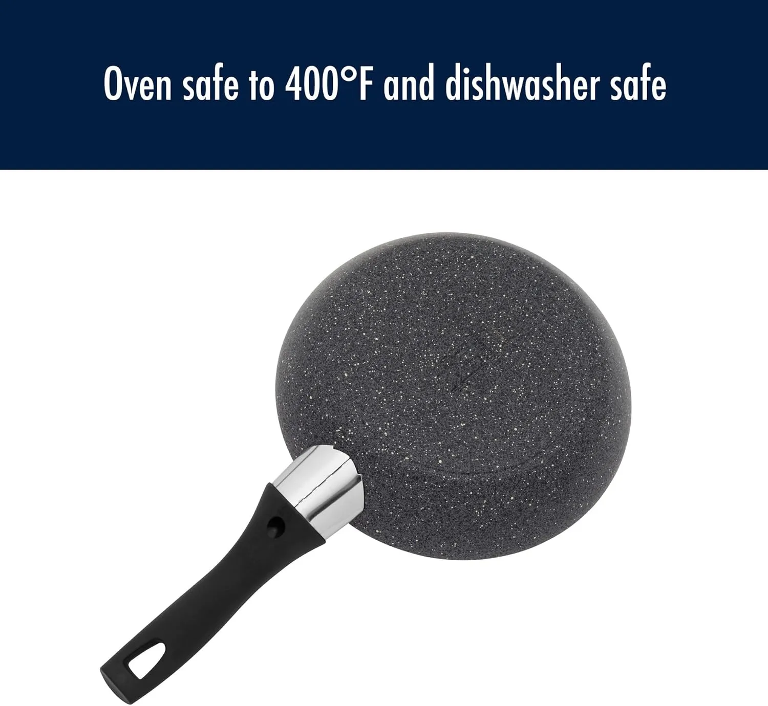 Henckels Everlift 8-inch Granitium Nonstick Frying Pan, Made in Italy, durable 3-layer granite-hued nonstick coating from recycled materials, Oven safe to 400°F, Dishwasher safe