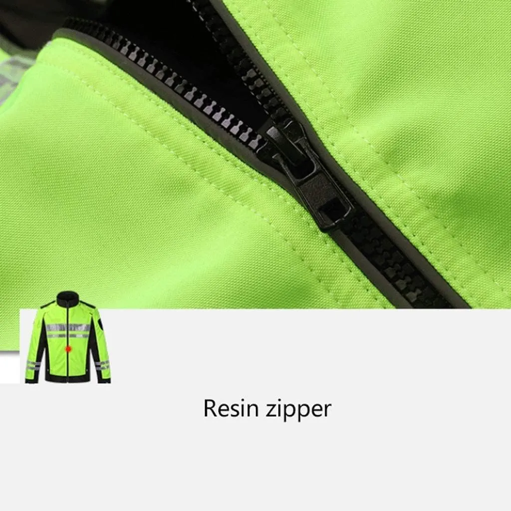 Hi Vis Vests, Cycling Reflective Suit, Safety Jacket Waterproof Reflective High Visibility Reflective Safety Vest