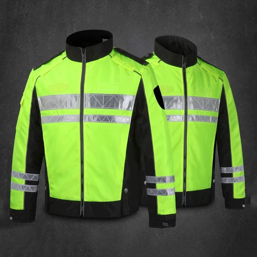 Hi Vis Vests, Cycling Reflective Suit, Safety Jacket Waterproof Reflective High Visibility Reflective Safety Vest