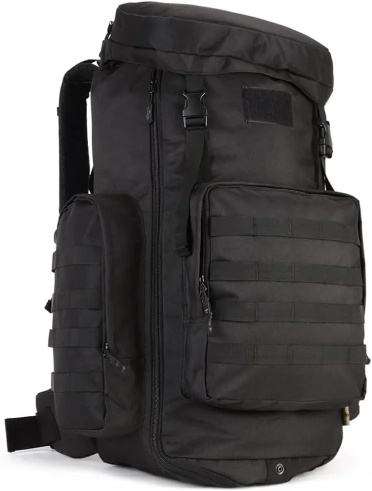 Hiking Backpack 70L Large 85L Tactical Backpack MOLLE Military Trekking Rucksack Black
