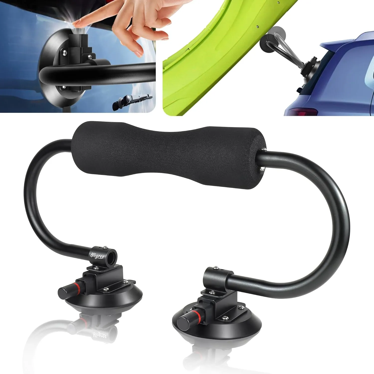 HLOGREE Kayak Load Roller,Kayak Roof Roller Loader Mount,Kayak Roller Load Assist,Suction Cup Kayak Roller Loader for Kayak,Kayak Helpers,Kayak Loader Lift Assist System for Car SUV,Kayak Accessories