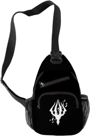Hollow Knight Merch Women Men Multipurpose Bag Cosplay Backpack Casual Fashion Daypack (Black-Chest bag)