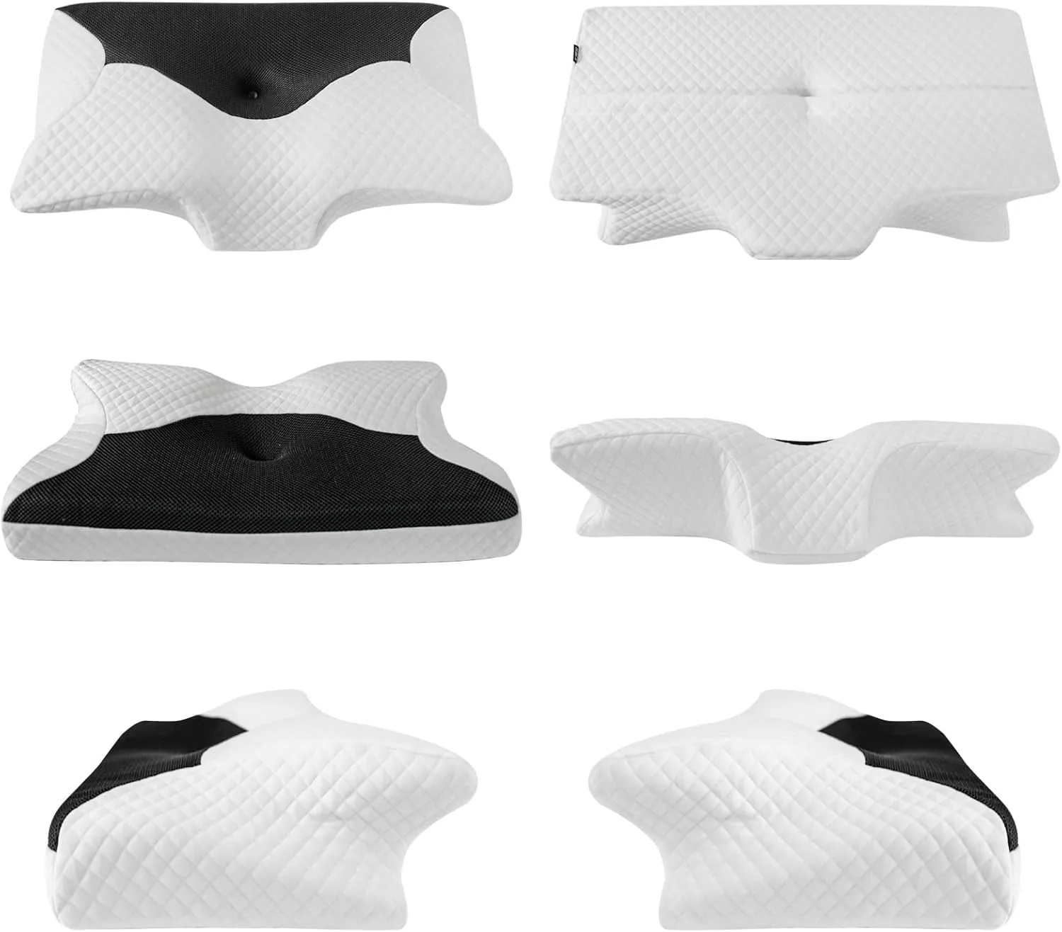 HOMCA Cervical Contour Memory Foam Pillow for Pain Relief, Orthopedic Neck Bed Pillow for Side Sleepers Back and Stomach
