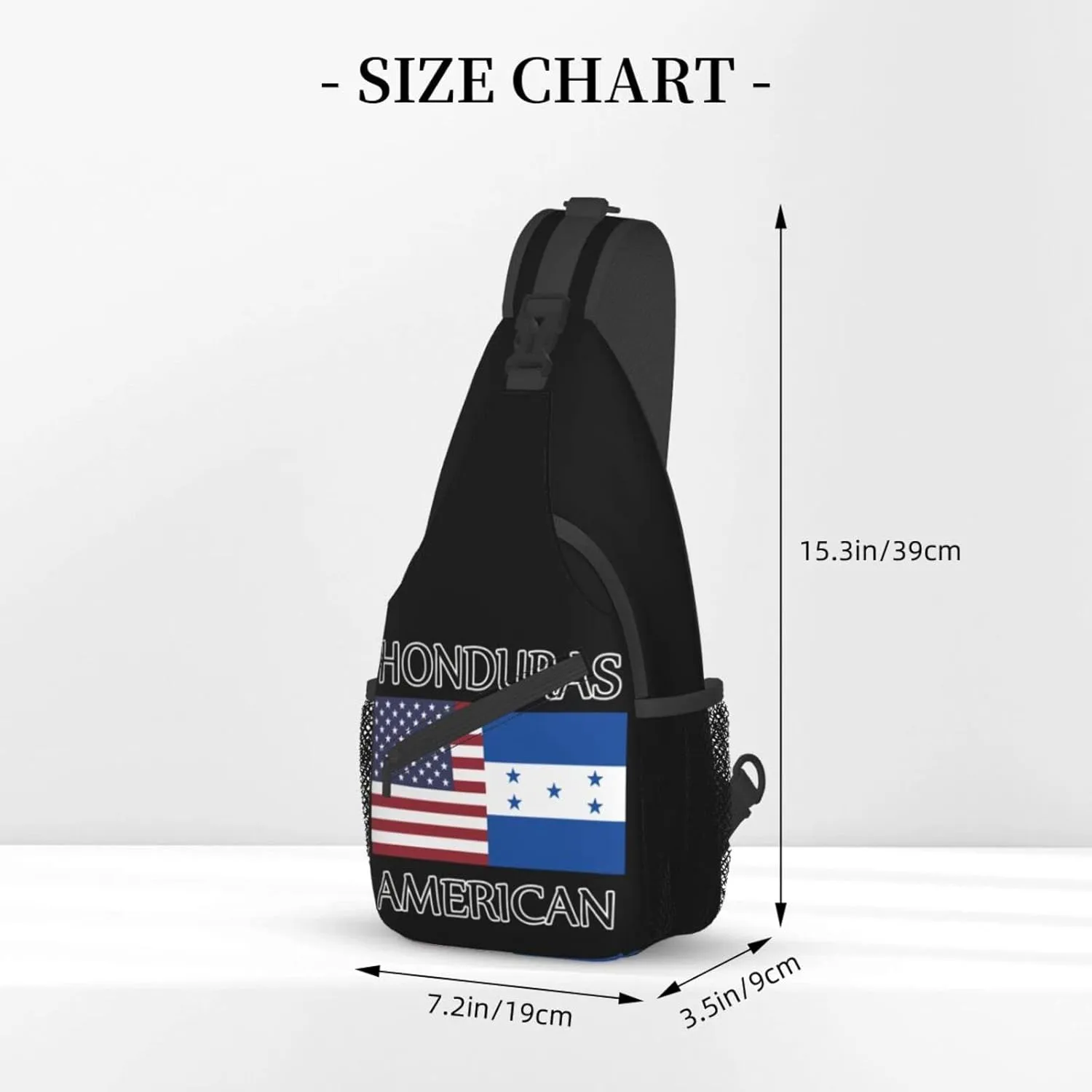Honduras American Flag Outdoor Cross-body Shoulder Bag, Unisex Backpack For Women Men Young Hiking Travel