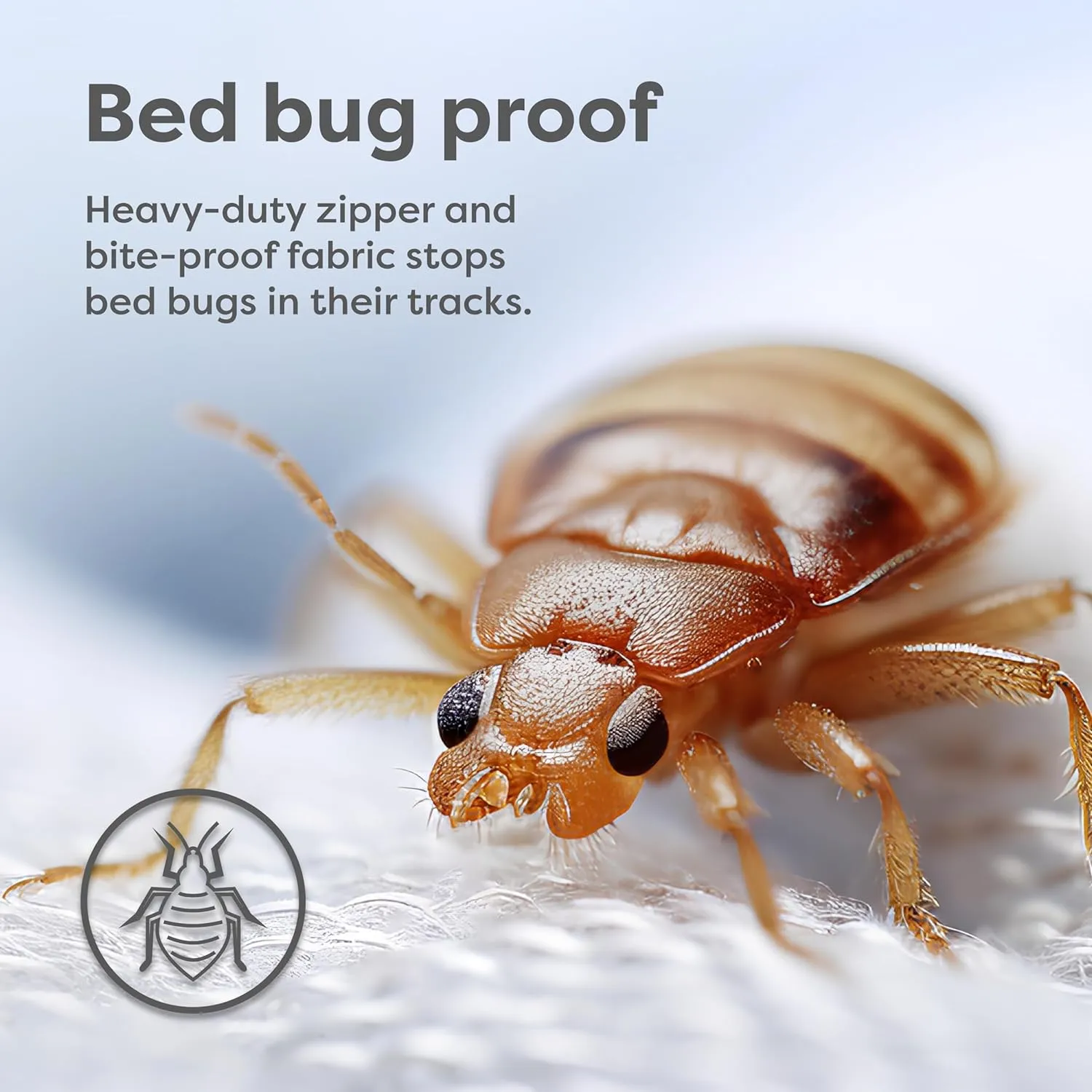 HOSPITOLOGY PRODUCTS Mattress Encasement - Zippered Bed Bug Dust Mite Proof Hypoallergenic - Sleep Defense System - Full/Double - Waterproof - Stretchable - Low Profile 9" Depth - 54" W x 75" L