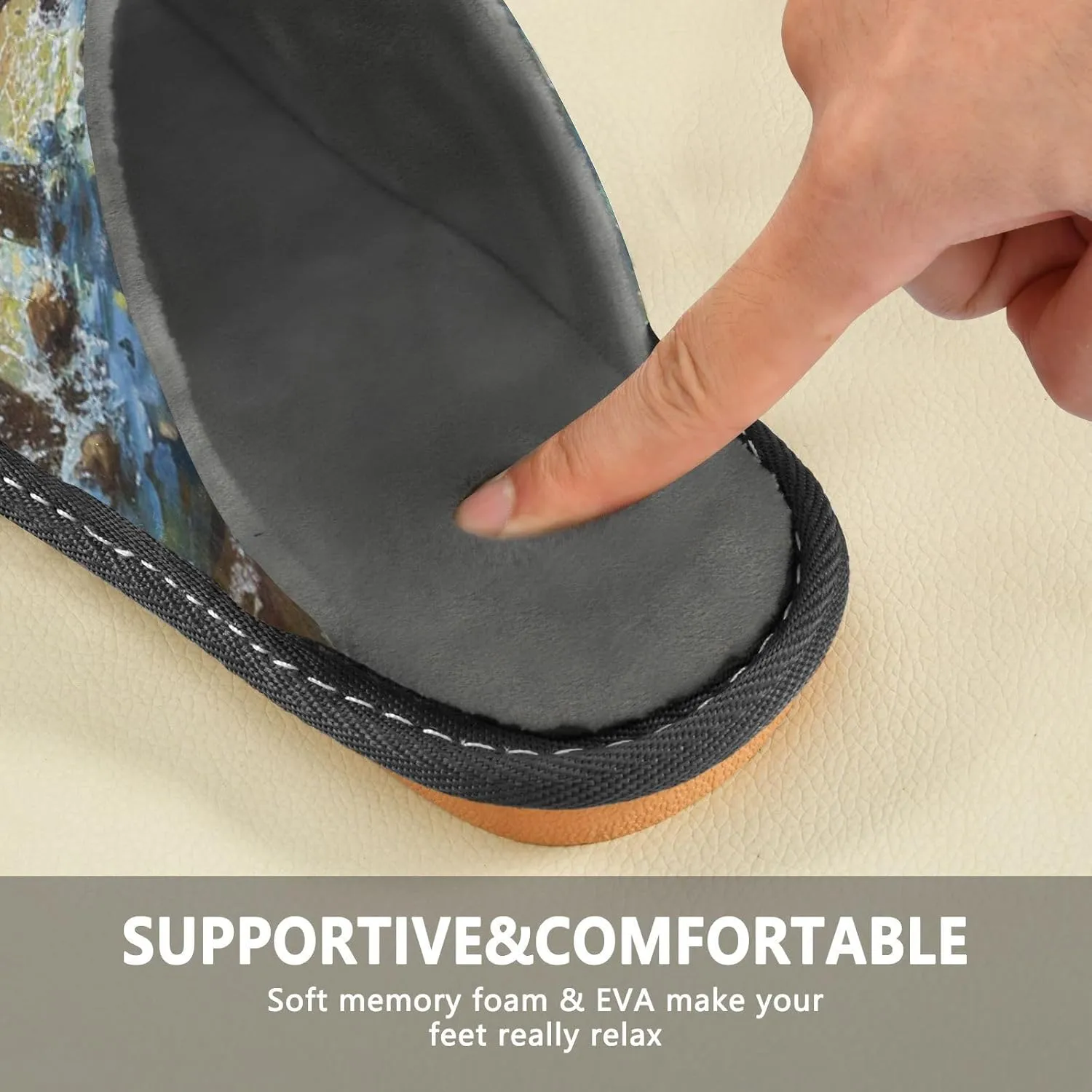 House Slippers for Women Slippers Indoor Home Shoes for Bedroom Hotel Travel Spa
