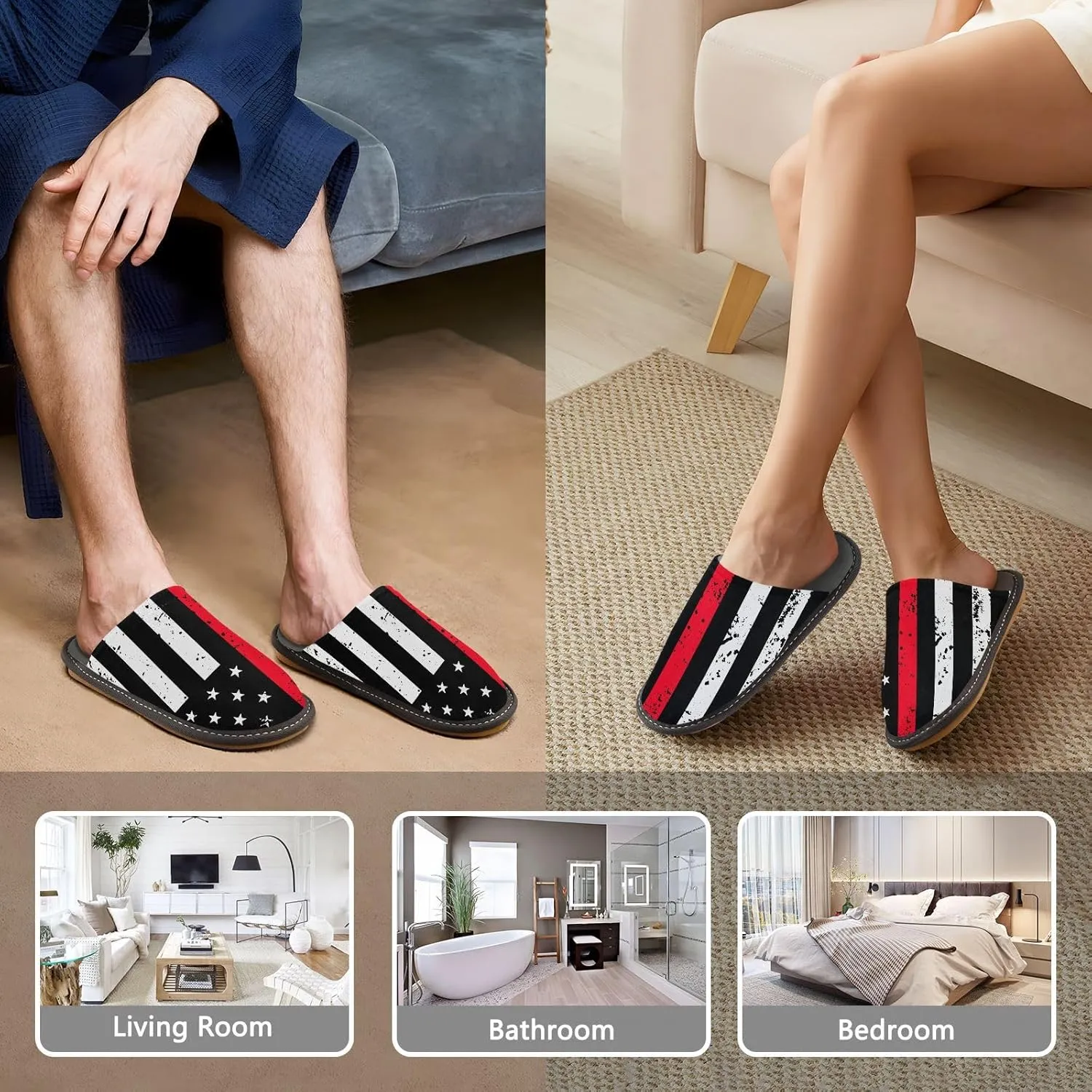 House Slippers for Women Slippers Indoor Home Shoes for Bedroom Hotel Travel Spa