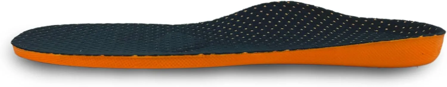 HUHV HEALIUM Pod Tech Recovery Unisex Insoles - Black/Orange Boost, Men's 8 / Women's 10